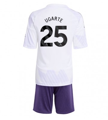 Manchester United Manuel Ugarte #25 Segunda Equipación Niños 2025-26 Manga Corta (+ Pantalones cortos)